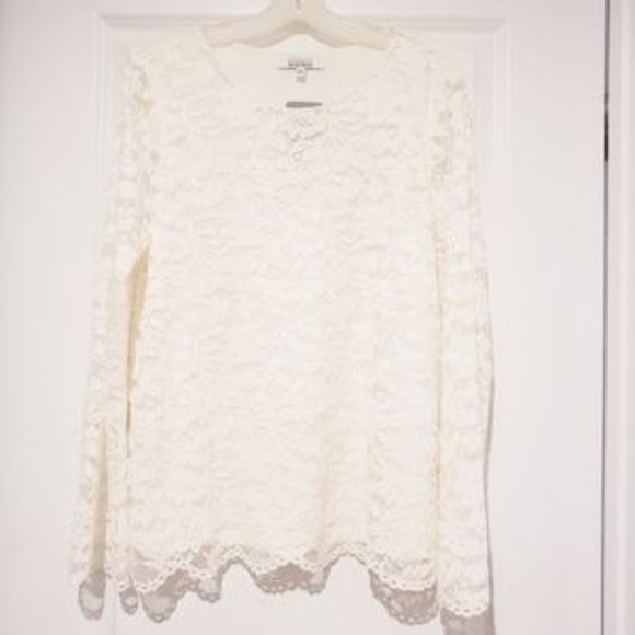 Ellen Tracy Lace Blouse NWT - Picture 3 of 6